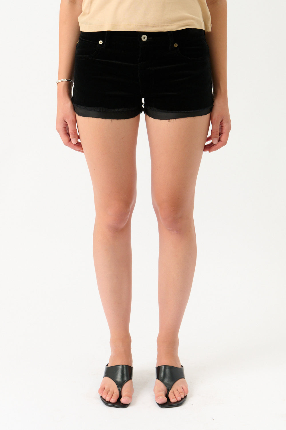 Miu Miu Washed-Effect Velvet Mini Shorts - Bessette