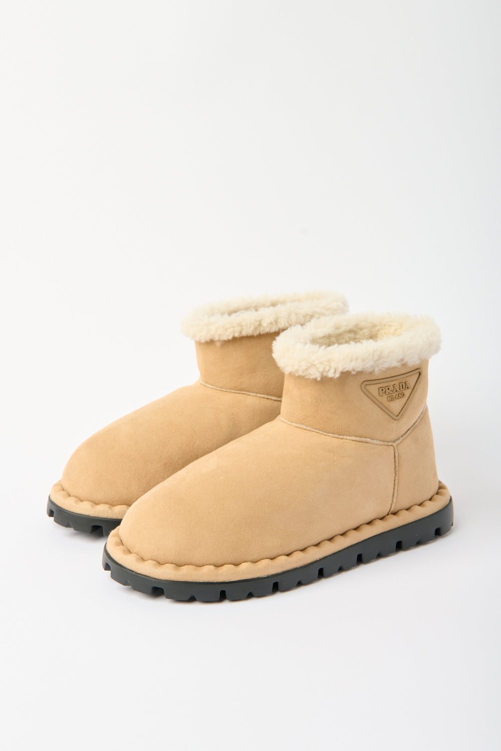 Logo Shearling-Lined Ankle Boots