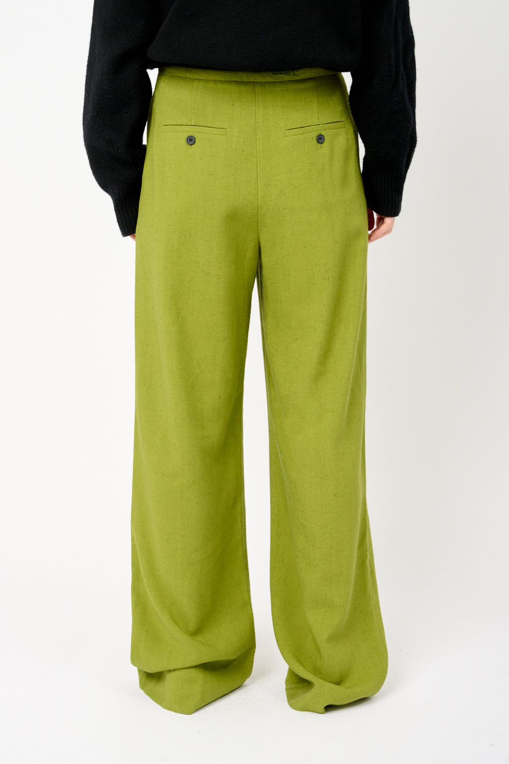 Pantalon décontracté à cordon de serrage vert