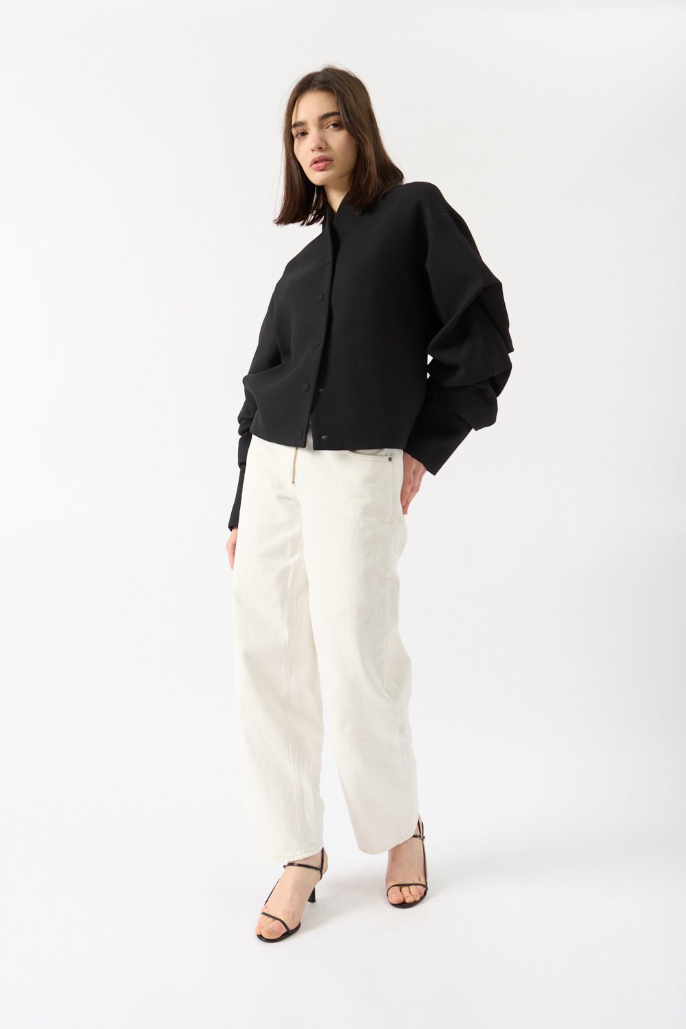 Bite Studios Crinkled Sleeve Jacket - Bessette