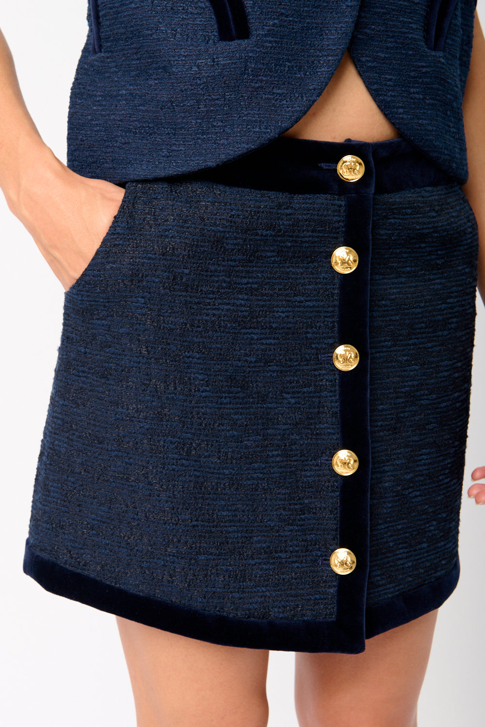 Blazé Milano Lusitano Bouclé Mini Skirt - Bessette