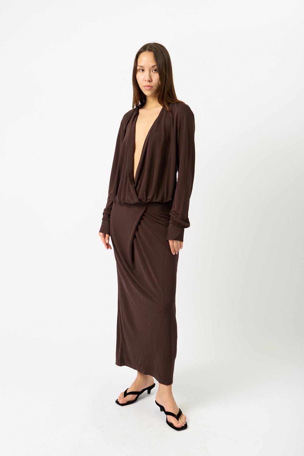 Christopher Esber Framed Buckle Wrap Shirt Dress - Bessette