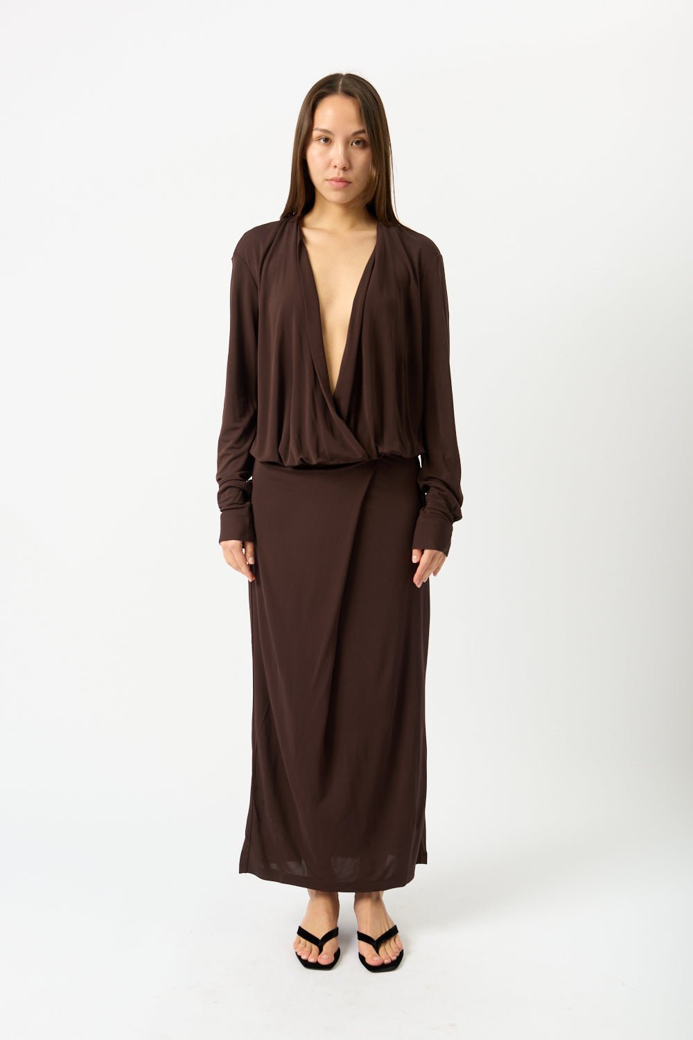 Christopher Esber Framed Buckle Wrap Shirt Dress - Bessette