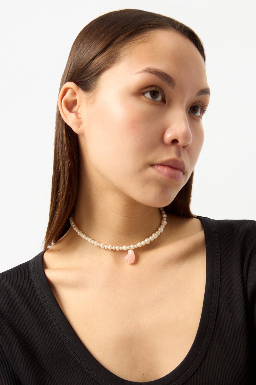 Completedworks Pearl and Rose Quartz Necklace - Bessette