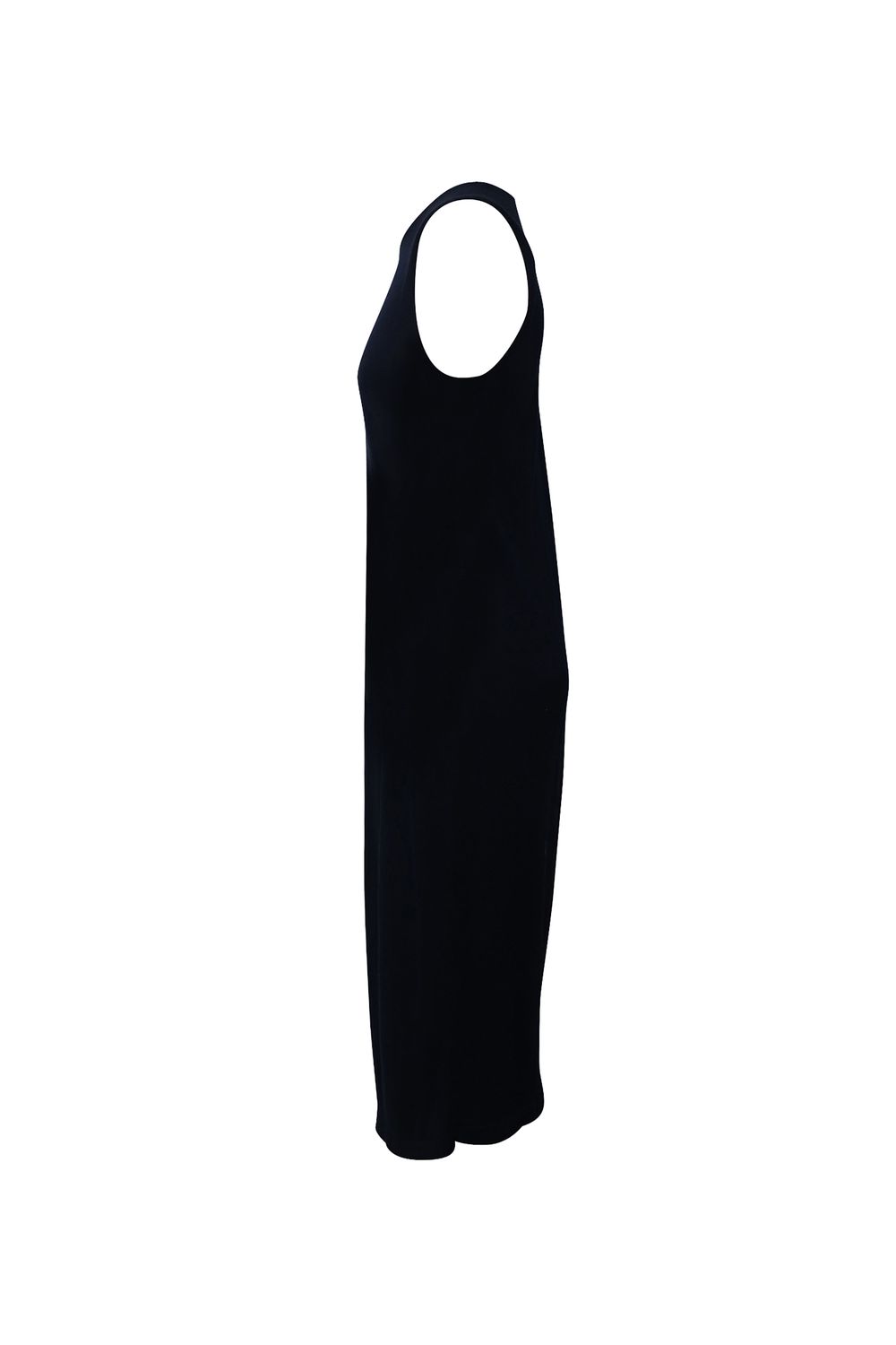 The Row One Shoulder Dress in Navy Blue Wool
