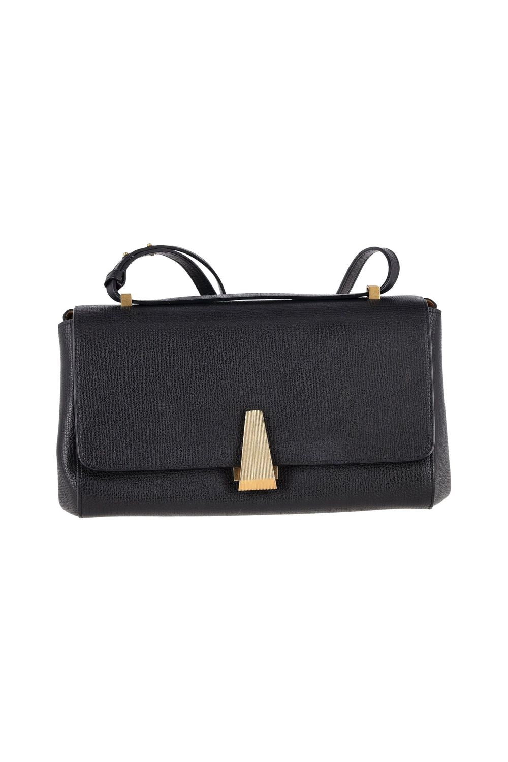 Bottega Veneta The Angle Bag in Black Calfskin Leather