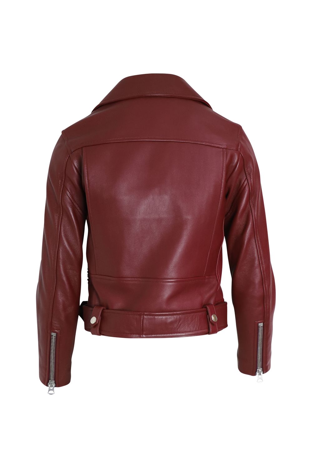 Acne Studios Biker Jacket in Red Leather