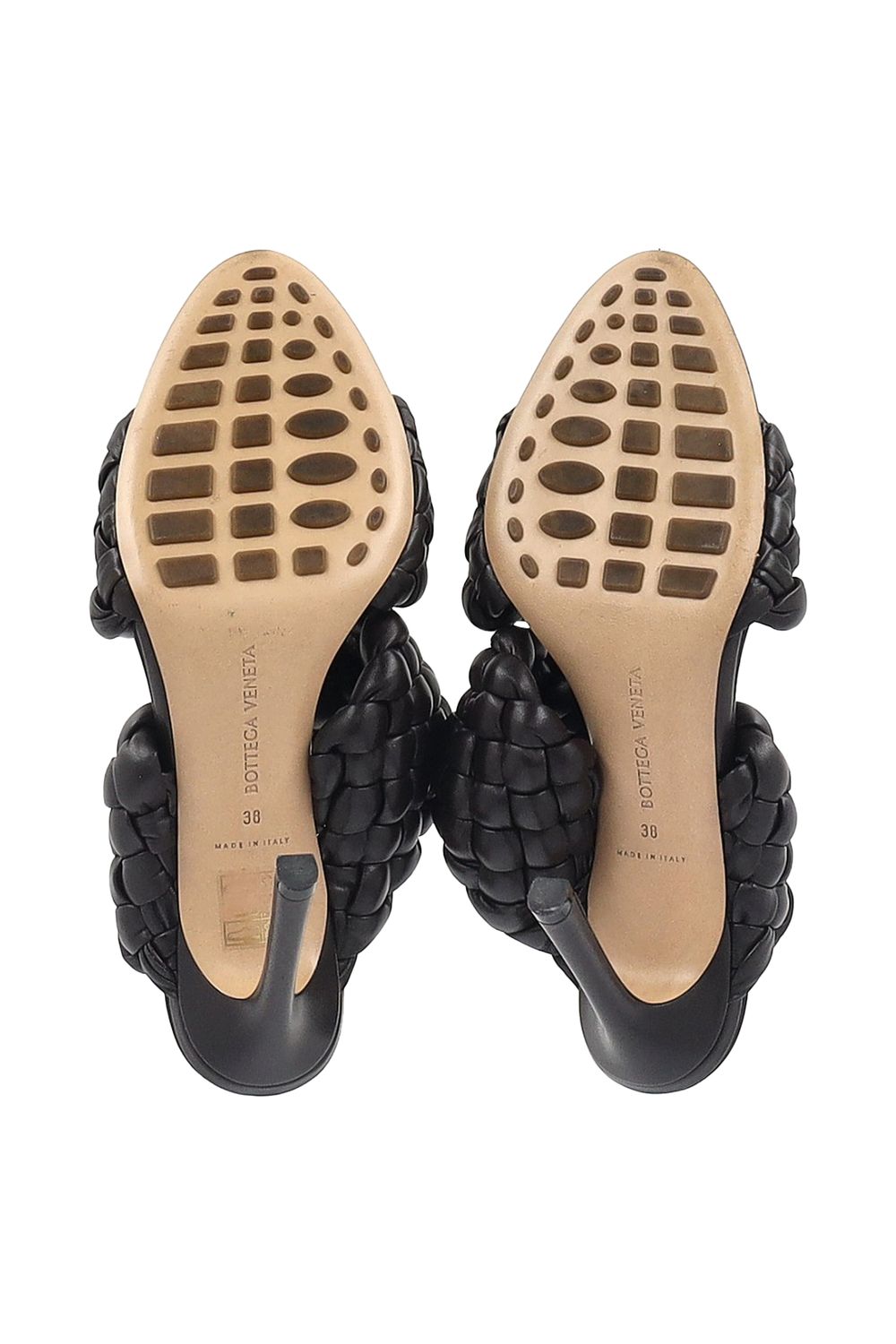Bottega Veneta Intrecciato Slide Sandals in Brown Leather