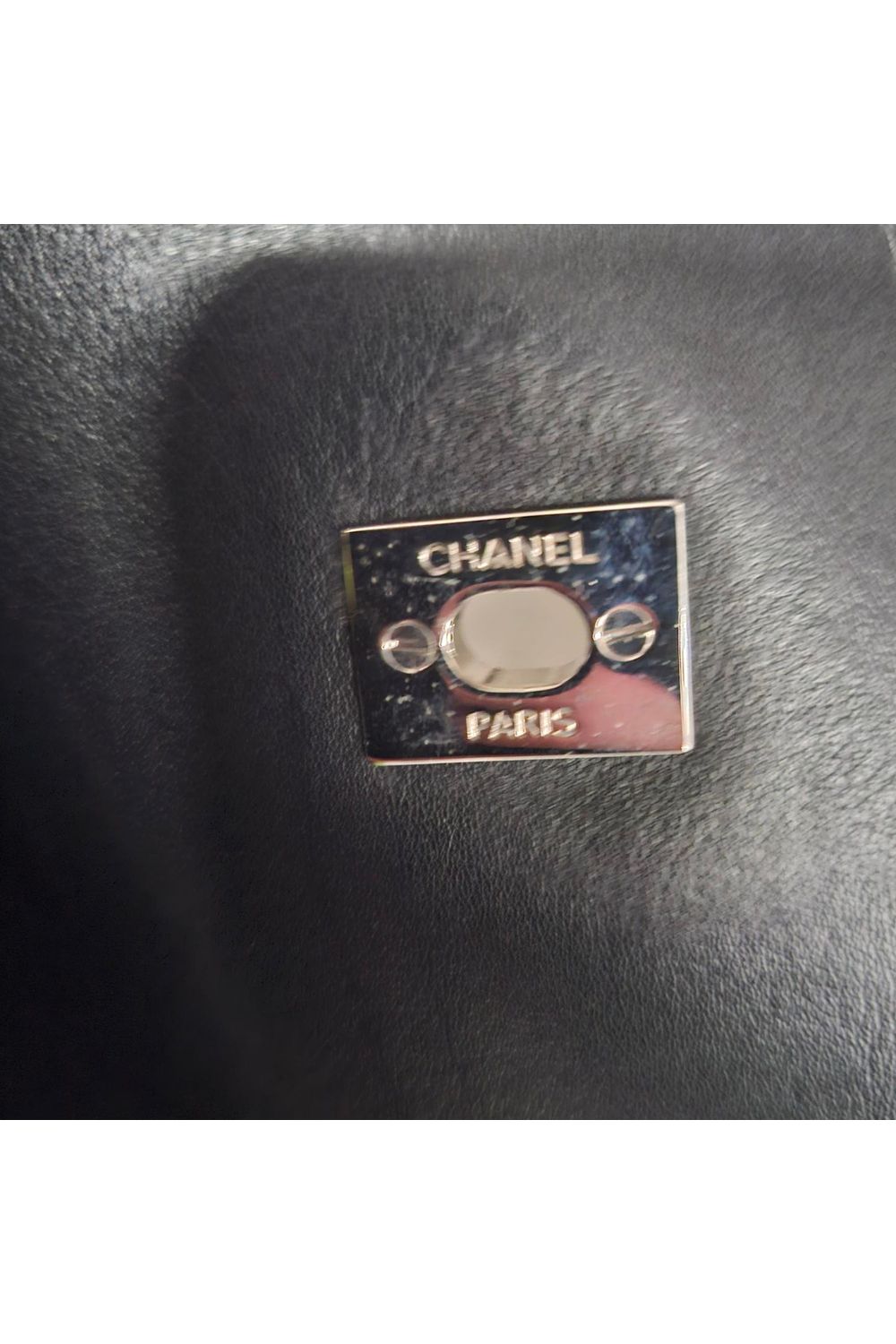 Chanel Maxi Quilted In The Business Flap Bag in Black Calfskin Leather