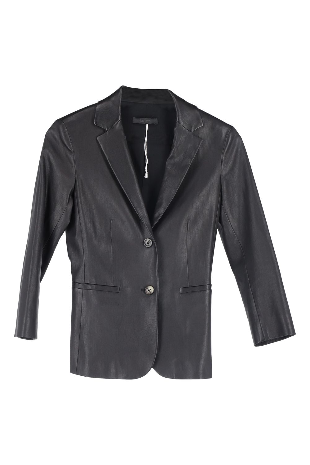 The Row Single-Breasted Jacket in Black Leather