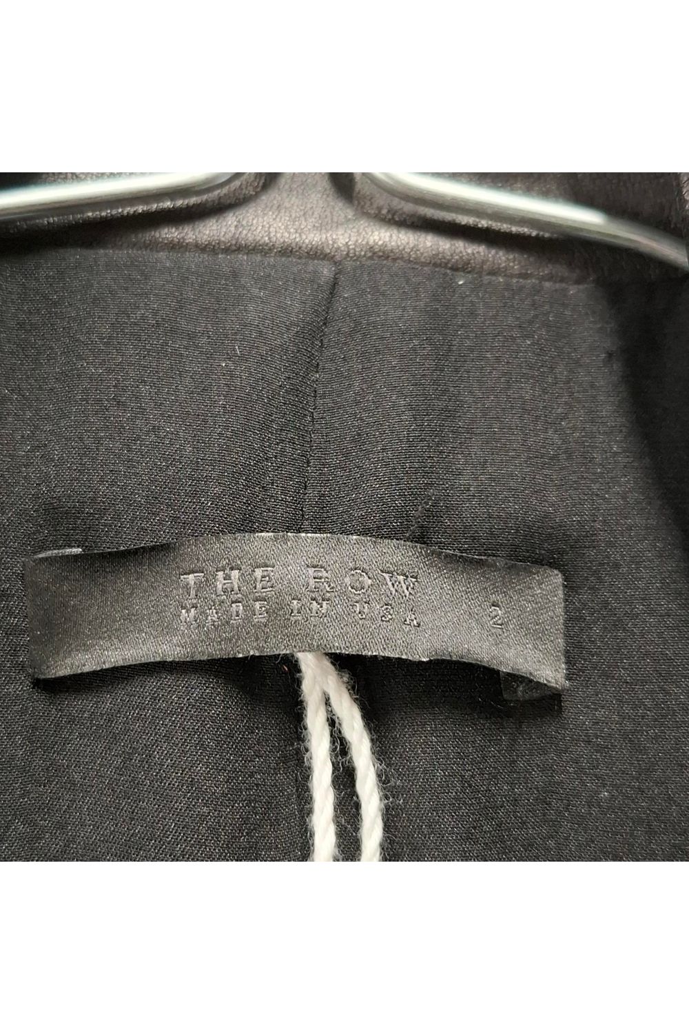 The Row Single-Breasted Jacket in Black Leather