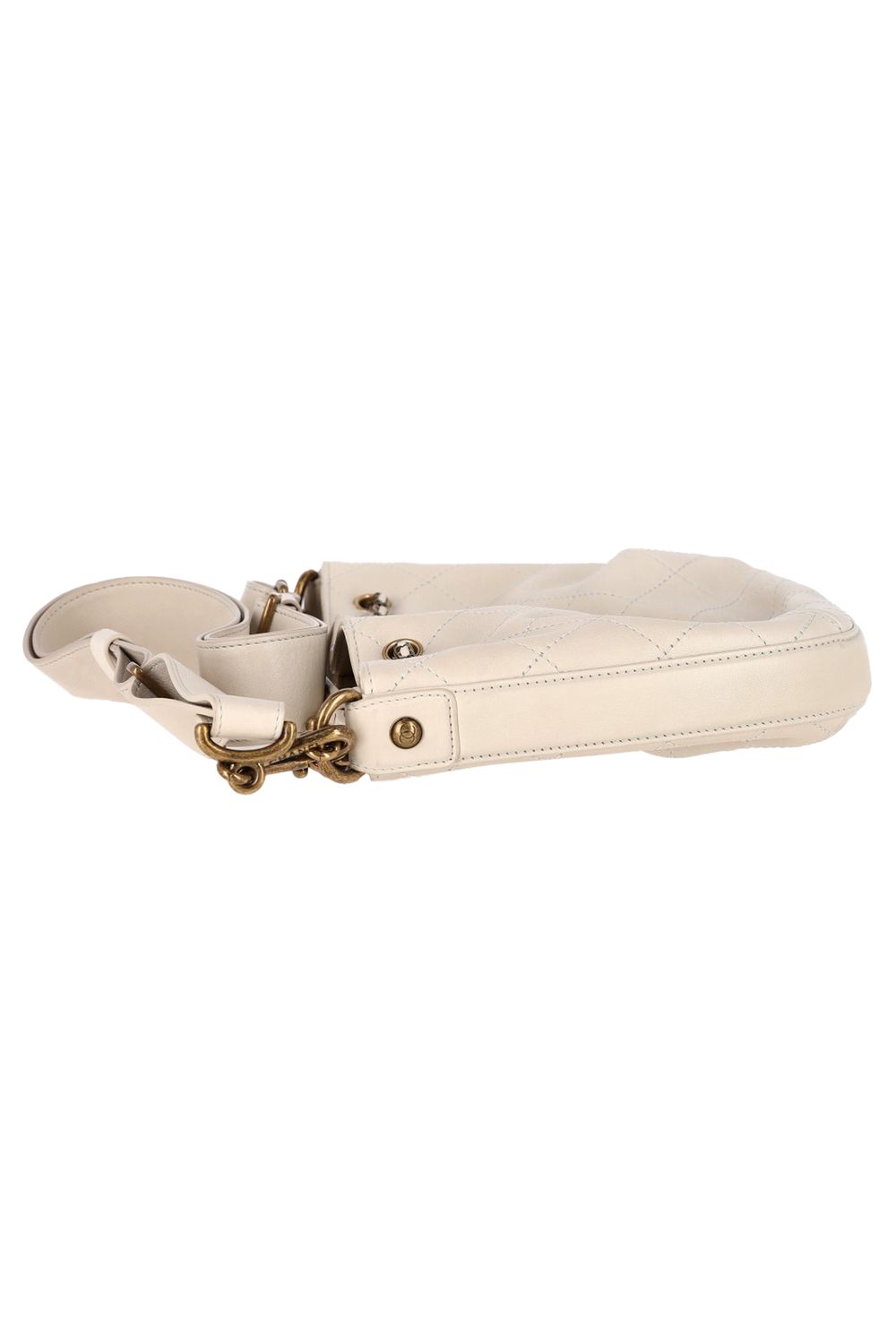 Chanel CC Paris-Rome Shoulder Bag in White Leather