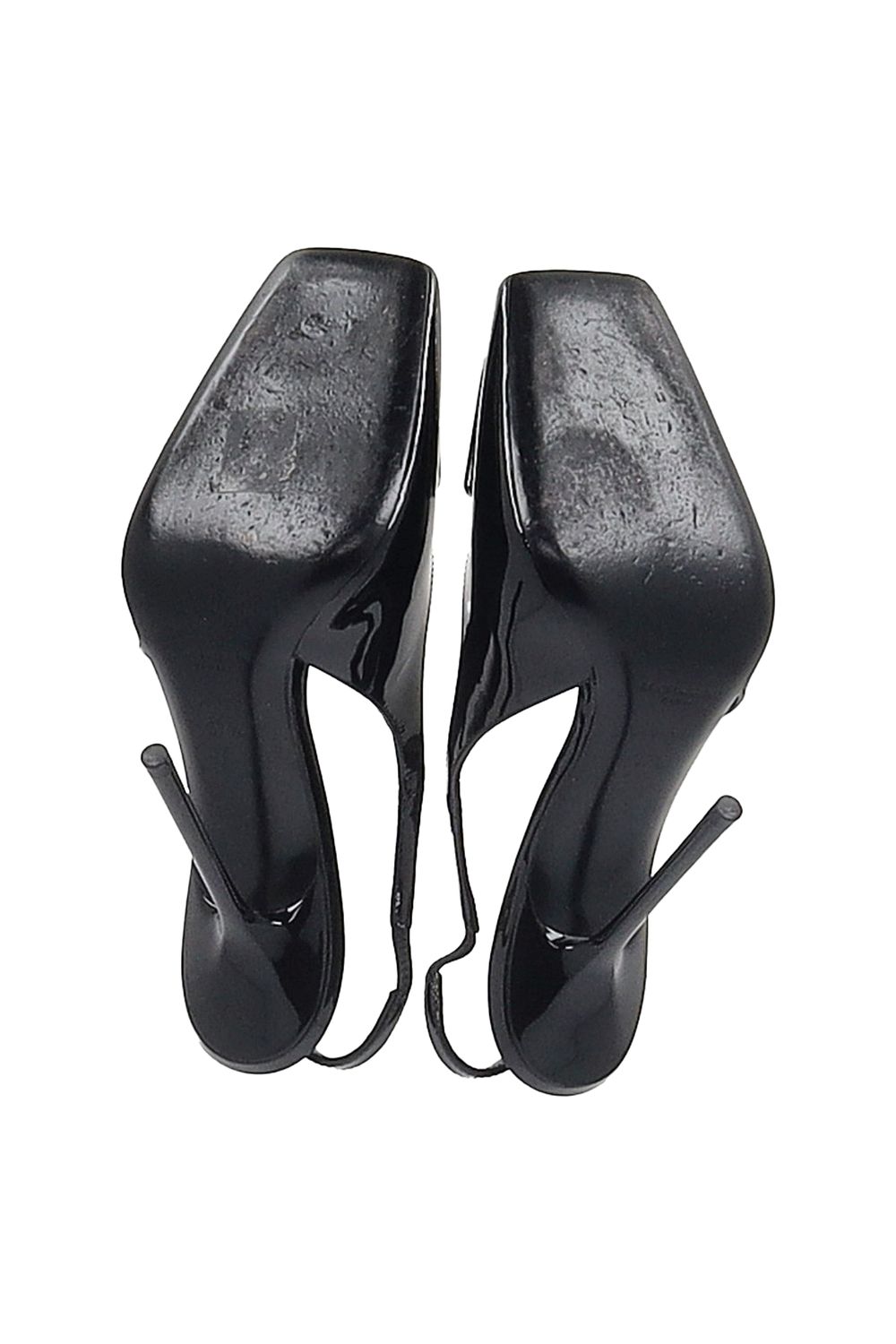 Saint Laurent Pablo Slingback Pumps in Black Leather