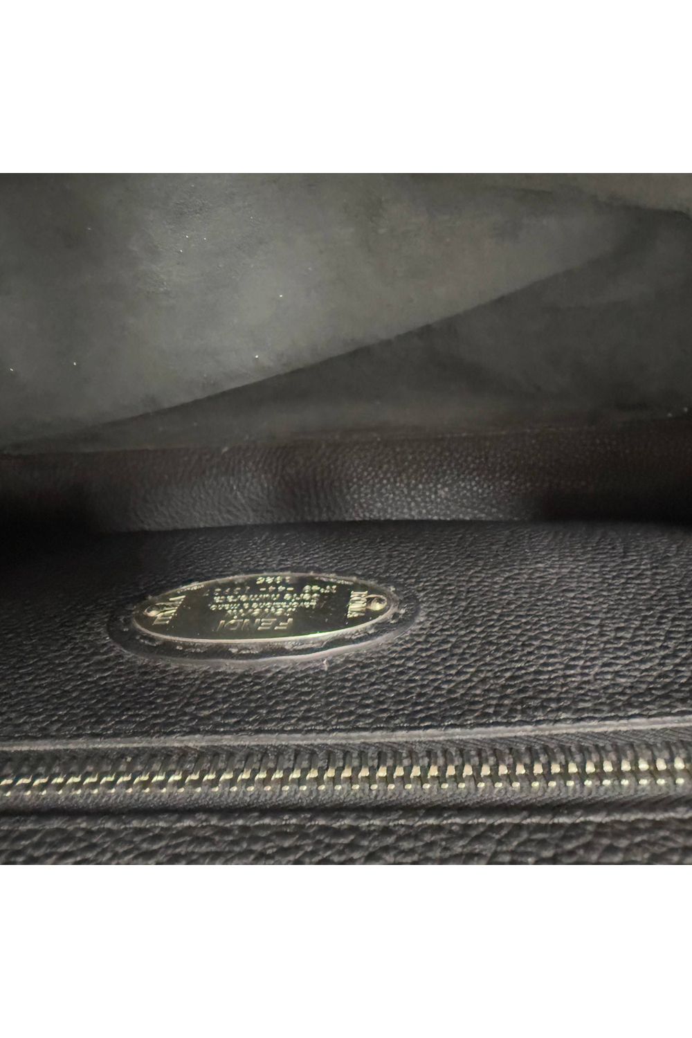 Fendi Selleria Peekaboo XL Top Handle Bag in Black Leather