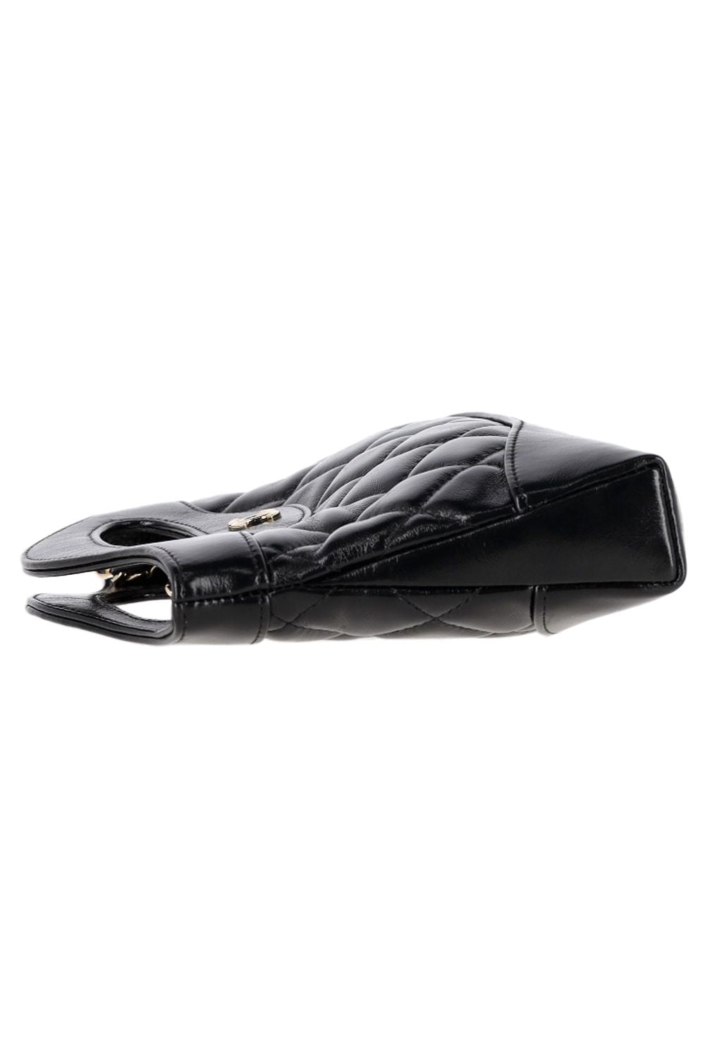 Chanel 31 Nano CC Logo Chain Bag in Black Leather