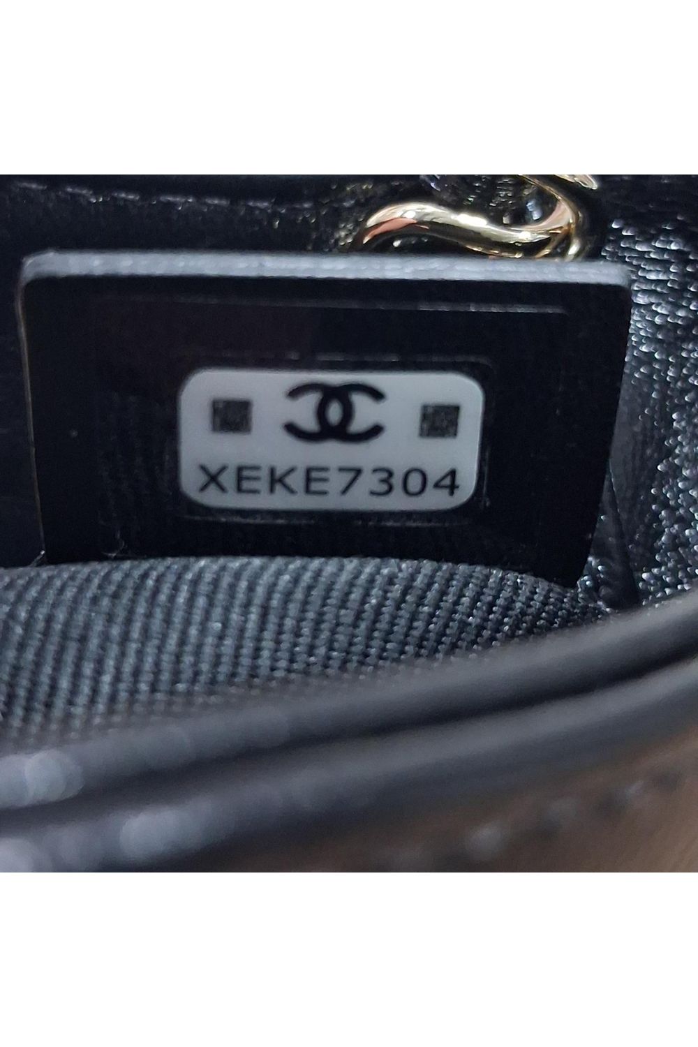 Chanel 31 Nano CC Logo Chain Bag in Black Leather