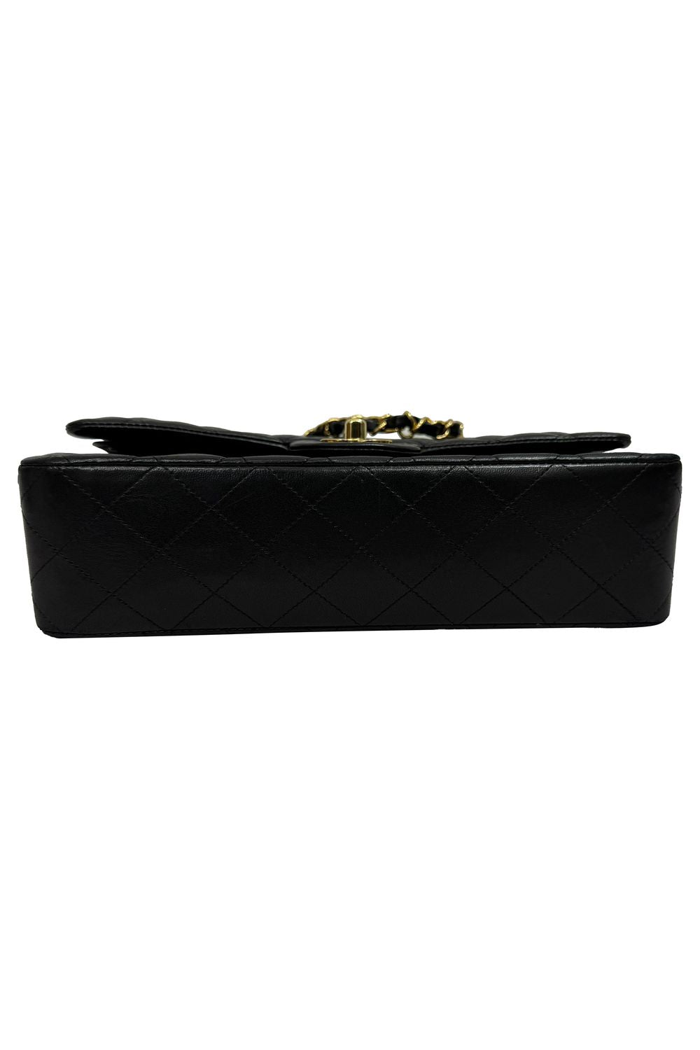 Chanel Medium Classic Double-Flap Shoulder Bag in Black Lamb Leather
