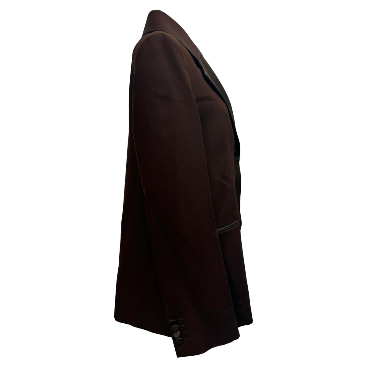 Khaite Oversized Johnson Blazer in Brown Viscose