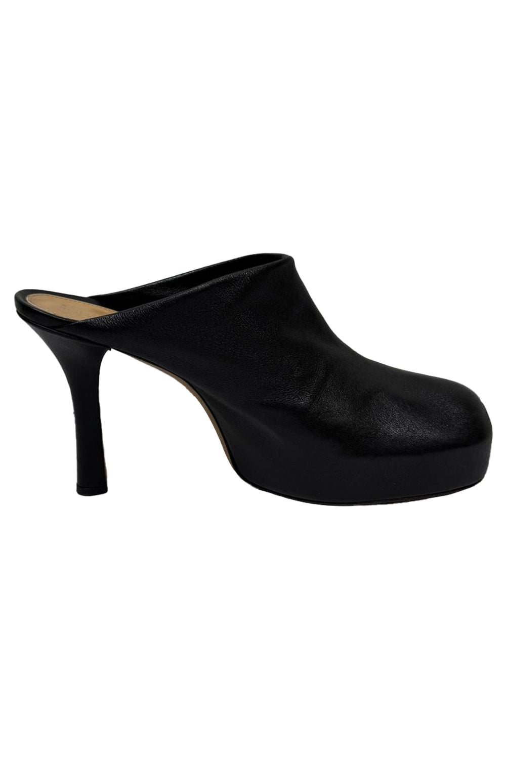Bottega Veneta Bold Platform Mules in Black Leather