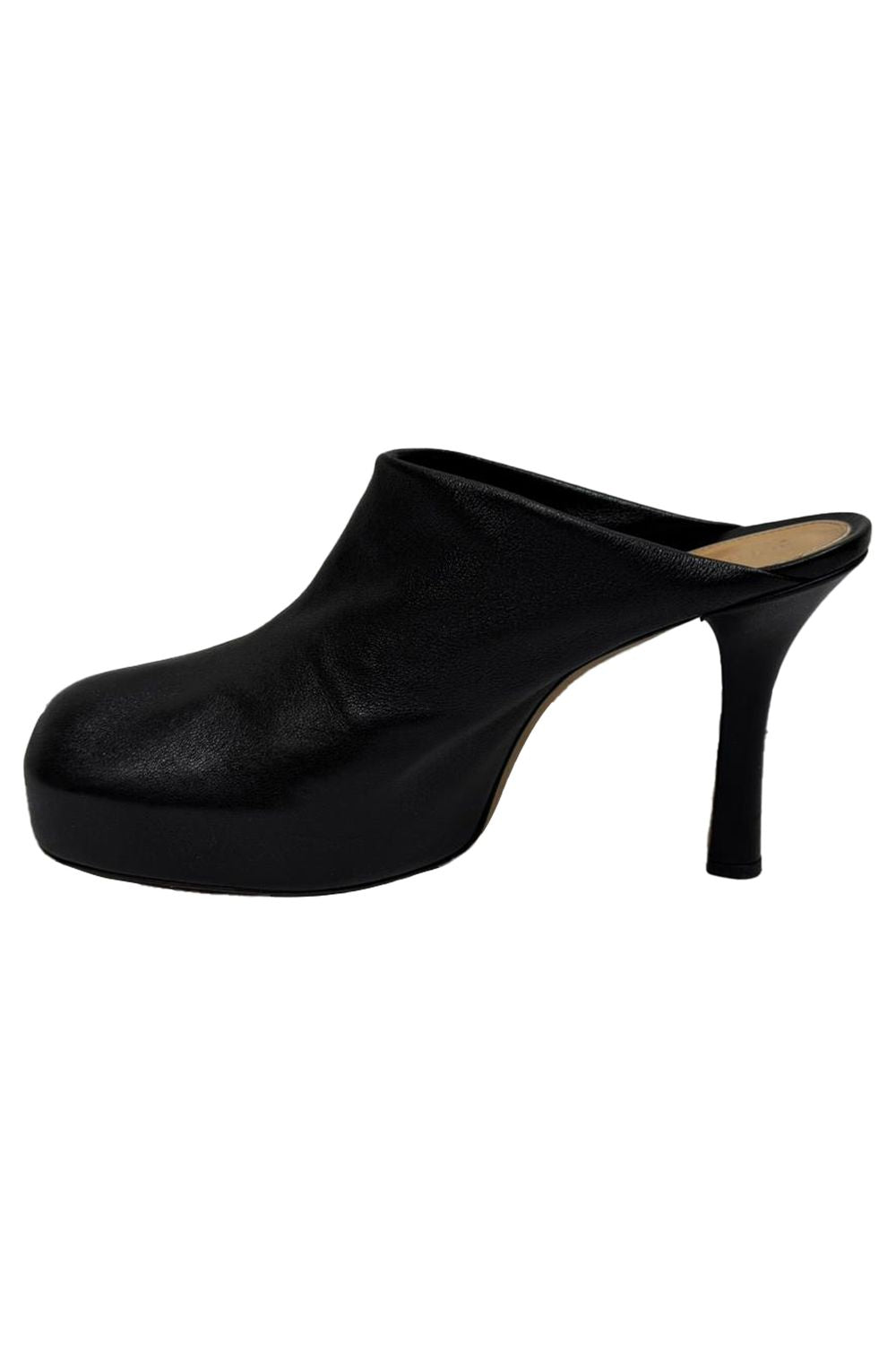 Bottega Veneta Bold Platform Mules in Black Leather
