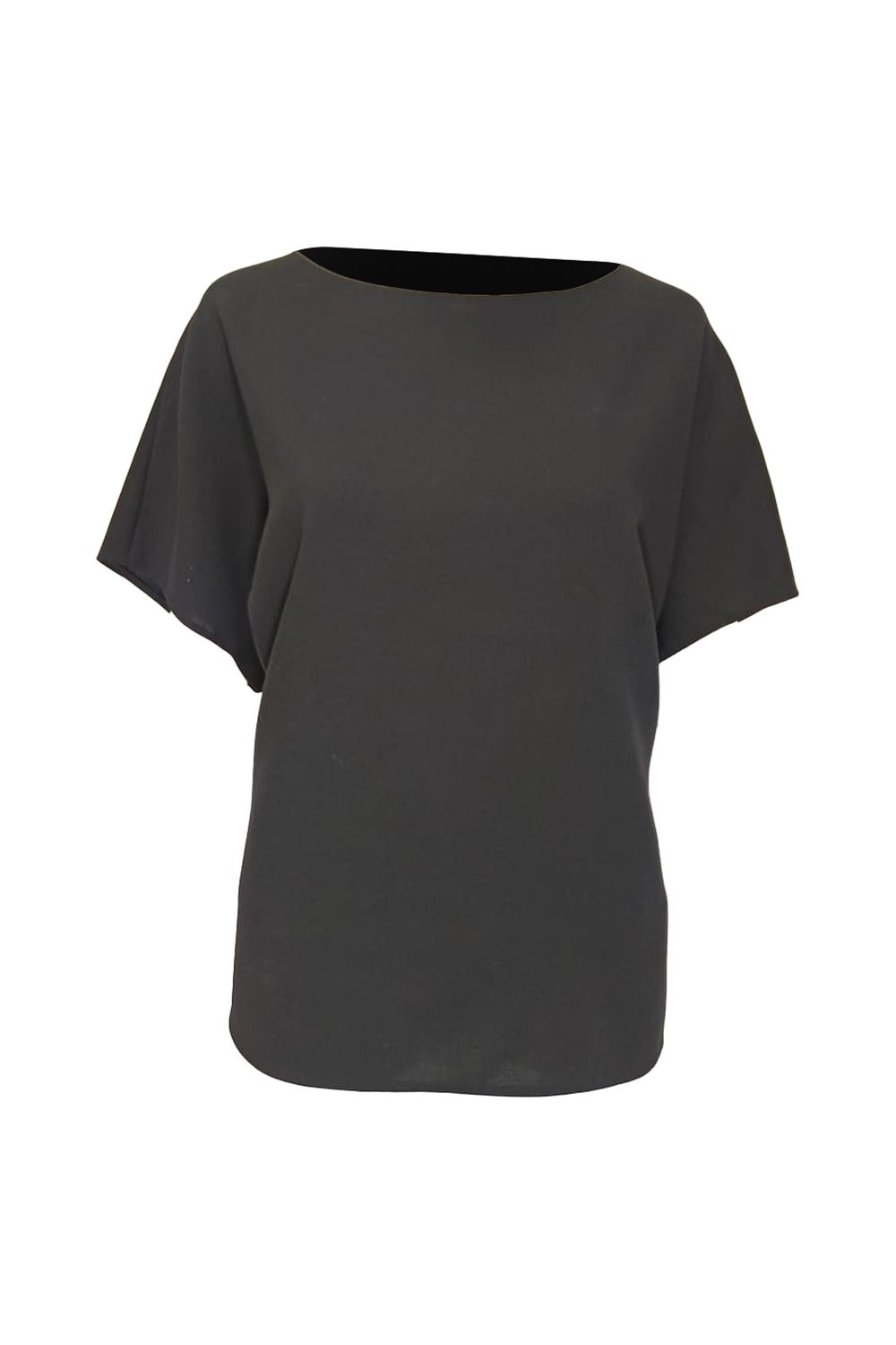 The Row Blouse in Black Virgin Wool