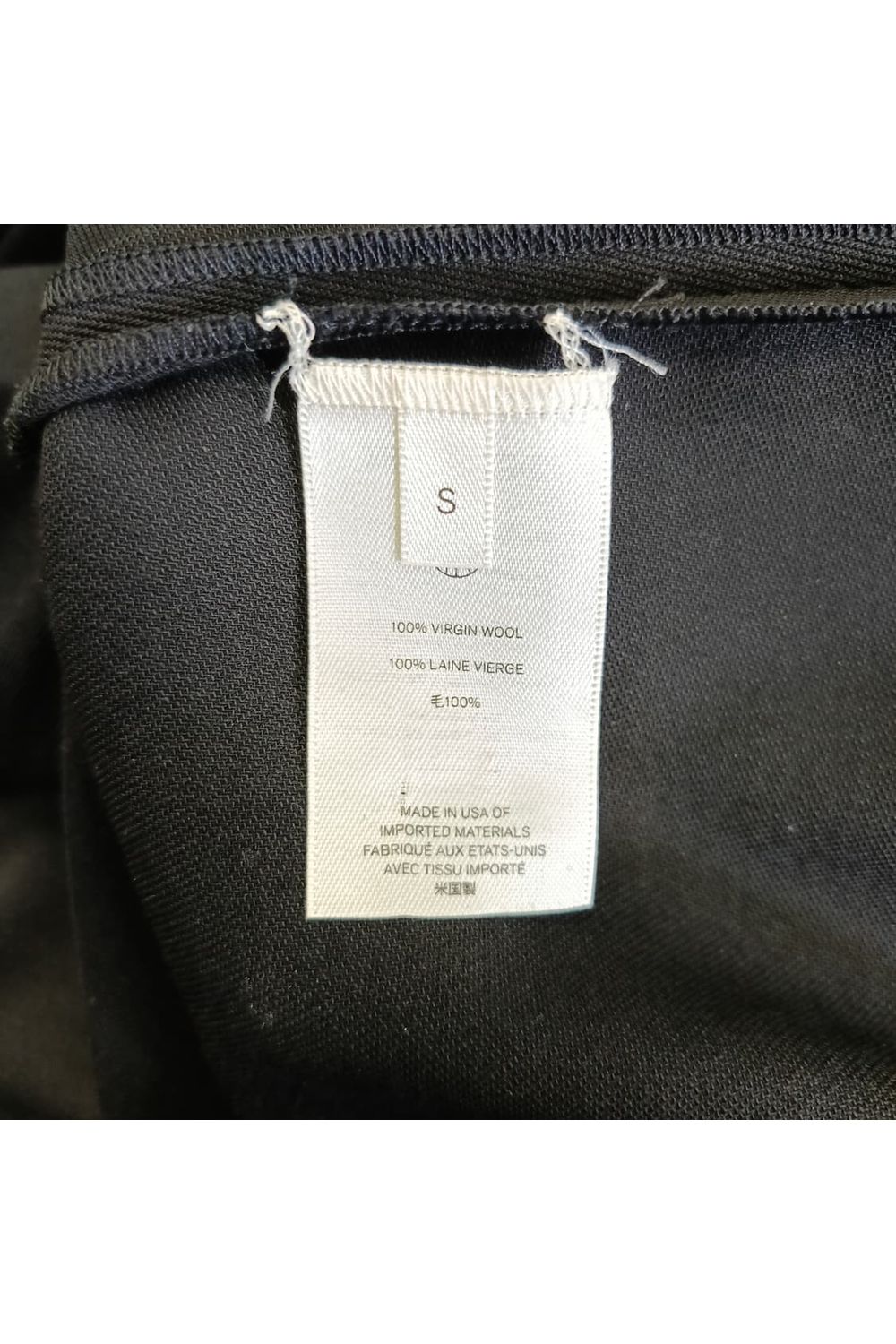 The Row Blouse in Black Virgin Wool