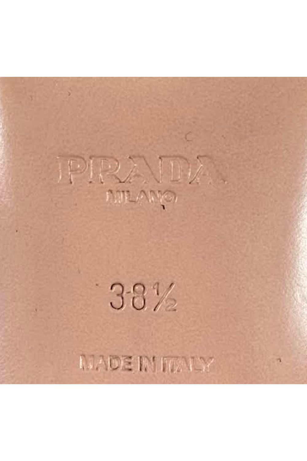 Prada Croc-Embossed Slide Flat Sandals in Brown Leather