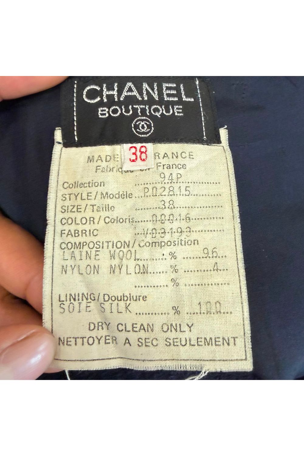 Chanel Evening Jacket and Skirt in Navy Blue Wool