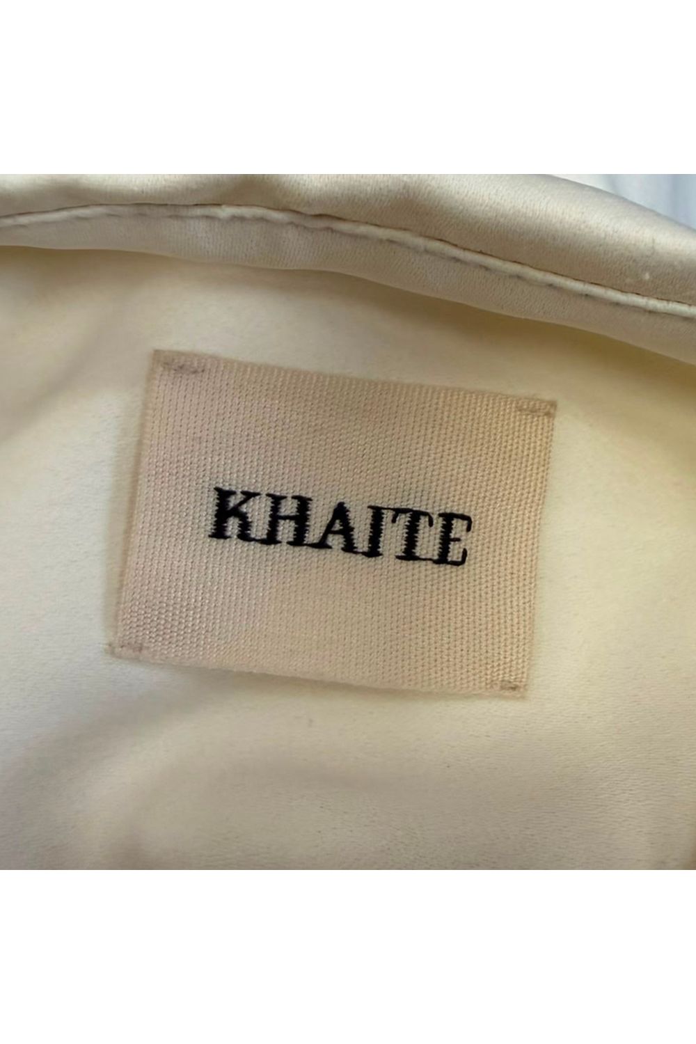 Khaite Button-Down Shirt in Cream Acetate