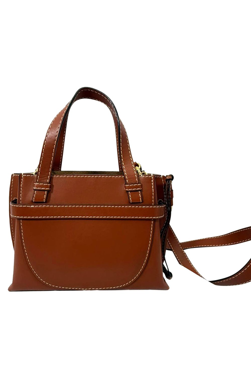 Loewe Mini Gate Tote in Brown Leather