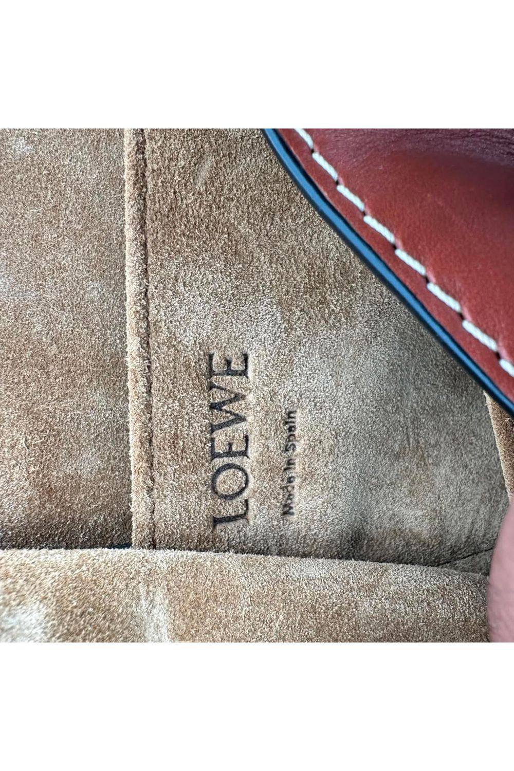 Loewe Mini Gate Tote in Brown Leather