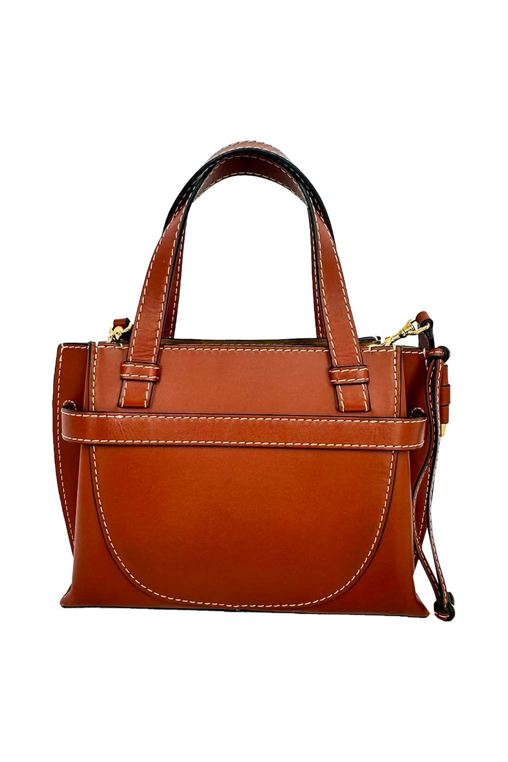 Loewe Mini Gate Tote in Brown Leather