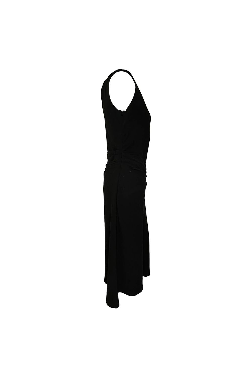 Prada V-Neck Mini Dress in Black Acetate