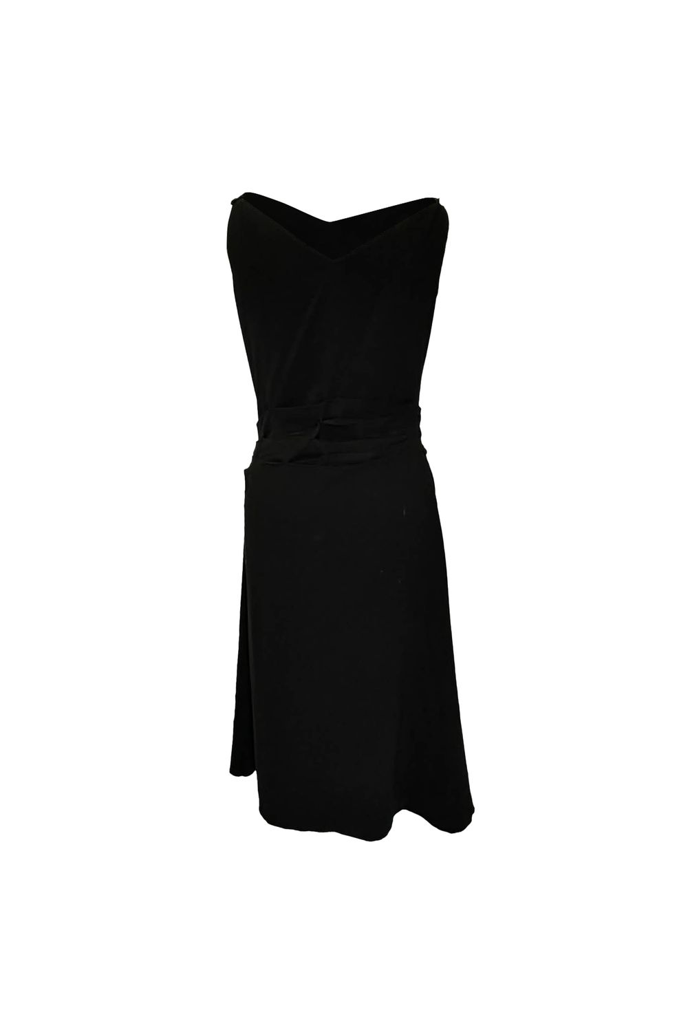 Prada V-Neck Mini Dress in Black Acetate