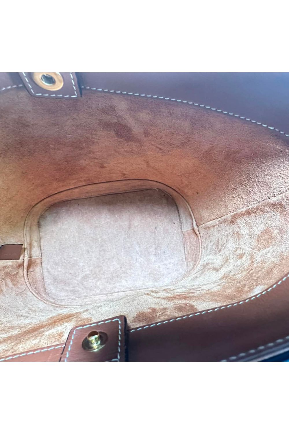 Celine Small Cuir Triomphe Bucket Bag in Brown Leather