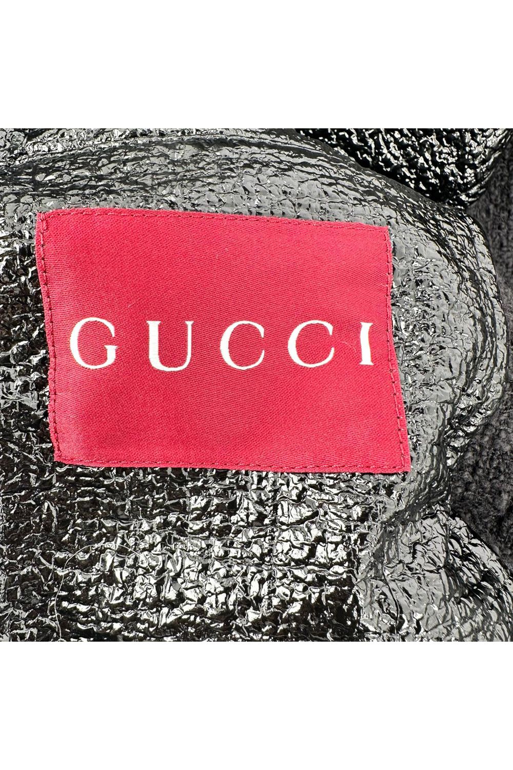 Gucci Coated Fabric Bomber Jacket with Detachable Collar in Black Cotton