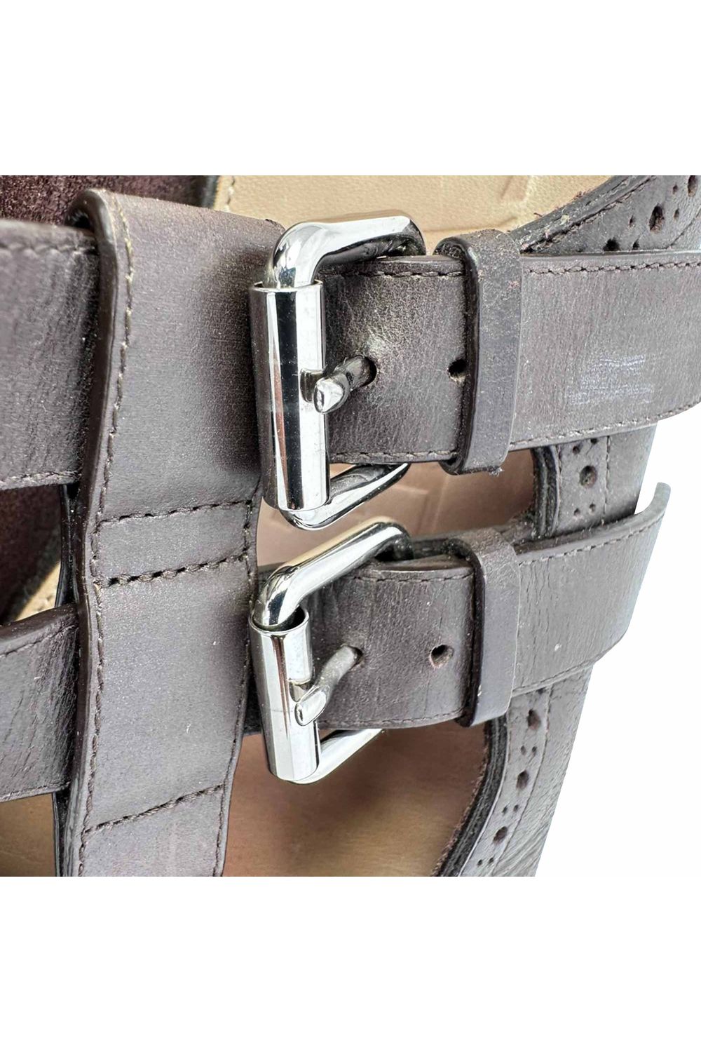 Loewe Campo Mary Jane Mules in Brown Leather