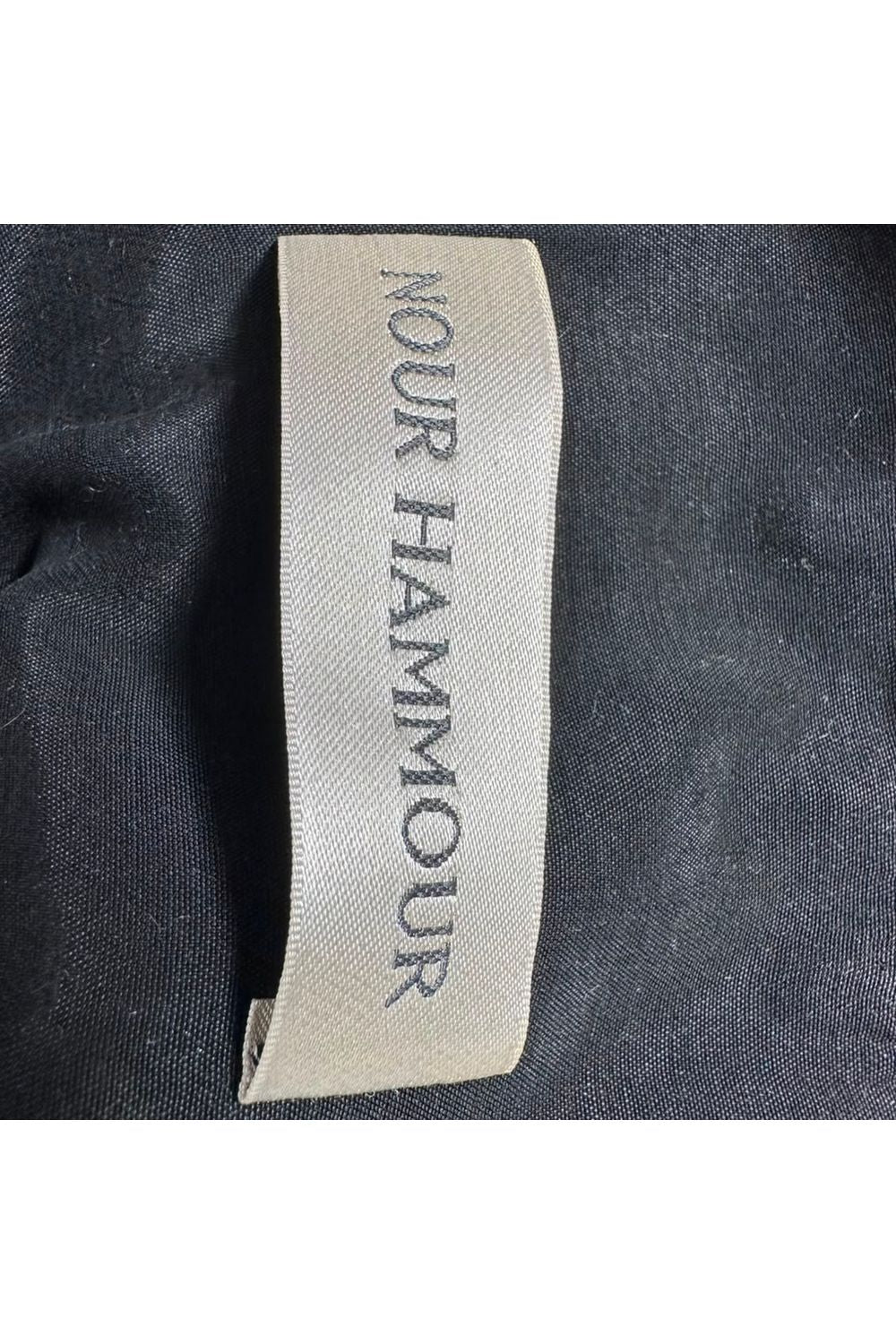 Nour Hammour Zip-Up Jacket in Brown Lambskin Leather