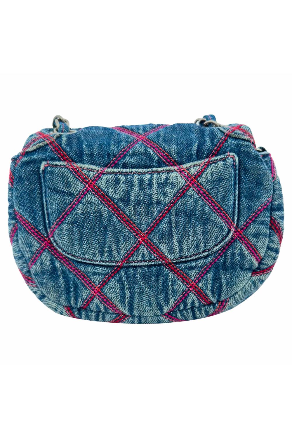 Chanel Coco Beach Mini Crossbody Bag in Blue Cotton
