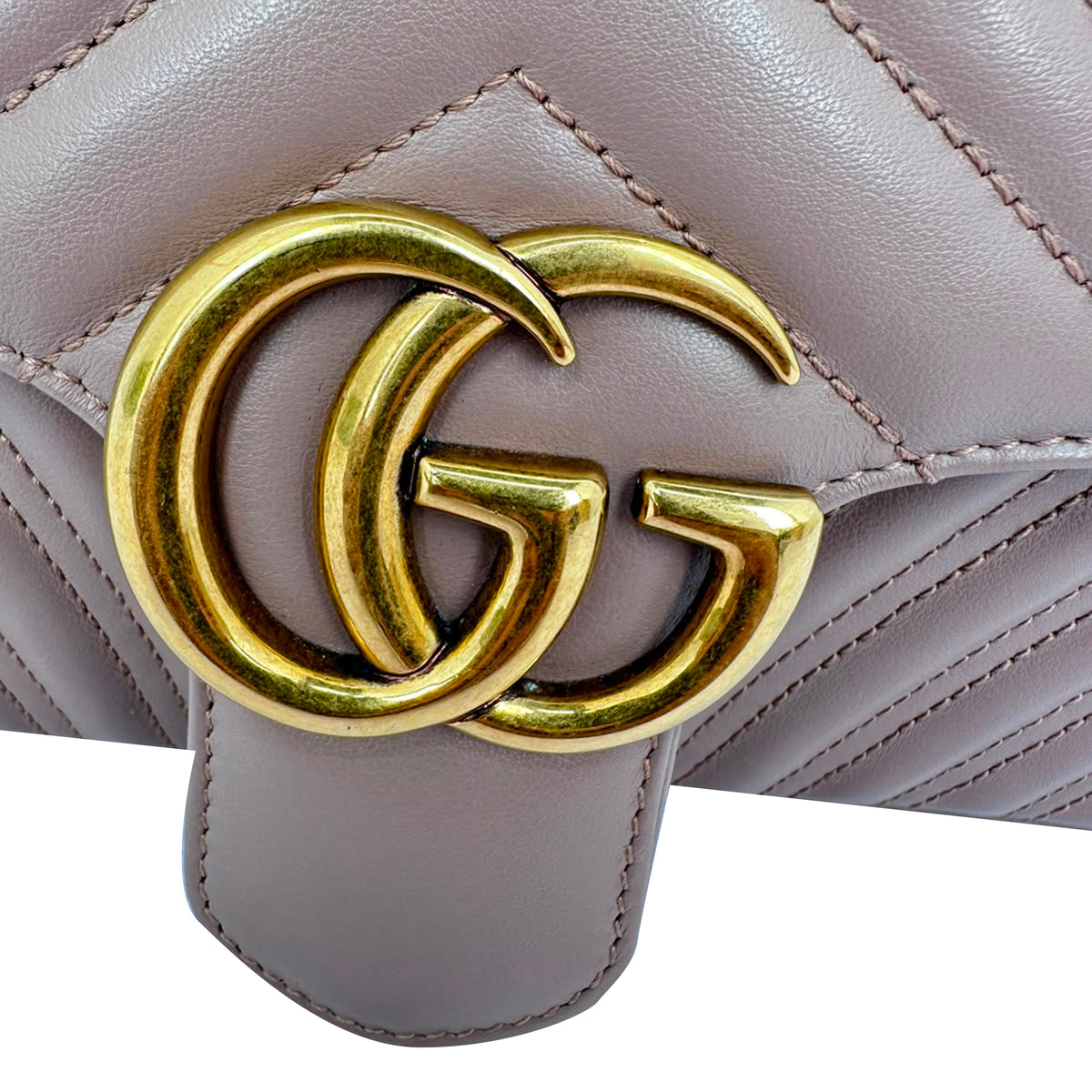 Gucci Medium GG Marmont Crossbody Bag in Tan Leather