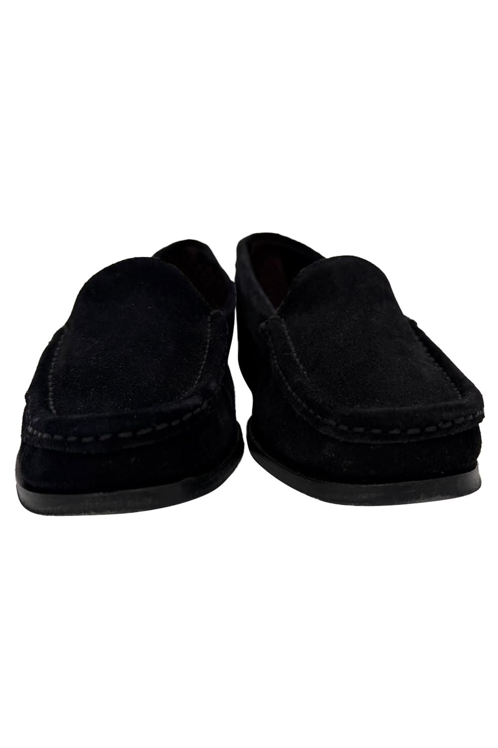 The Row Ruth Loafers in Black Suede