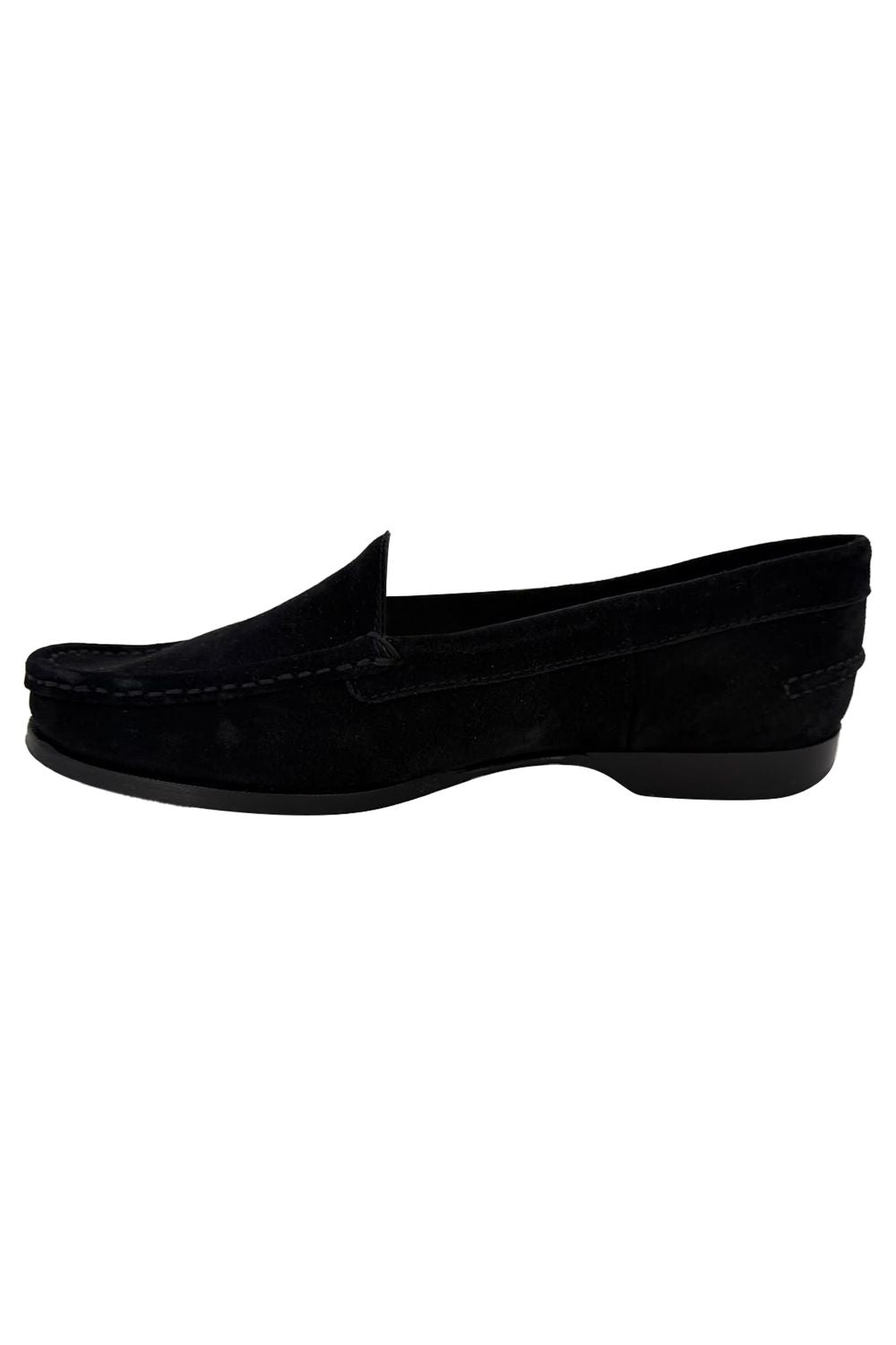 The Row Ruth Loafers in Black Suede