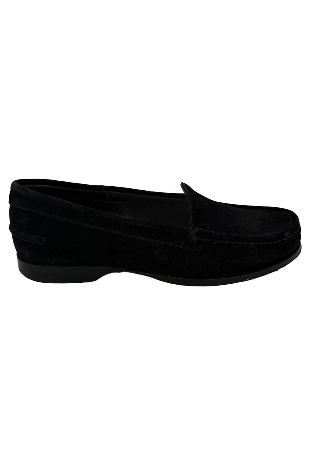 The Row Ruth Loafers in Black Suede