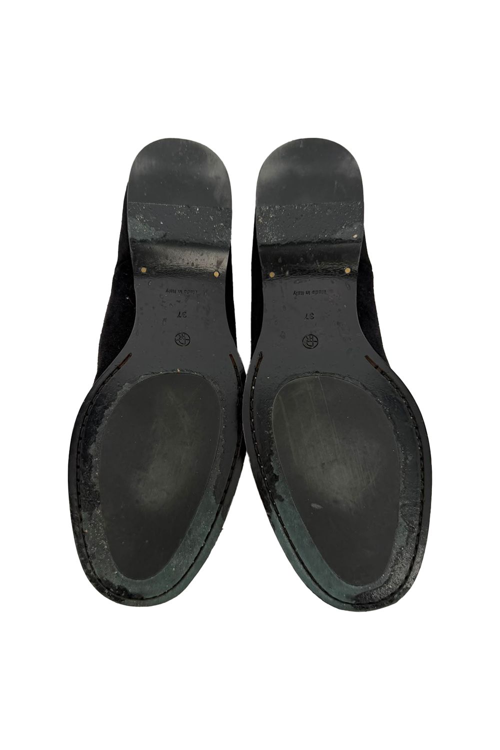 The Row Ruth Loafers in Black Suede