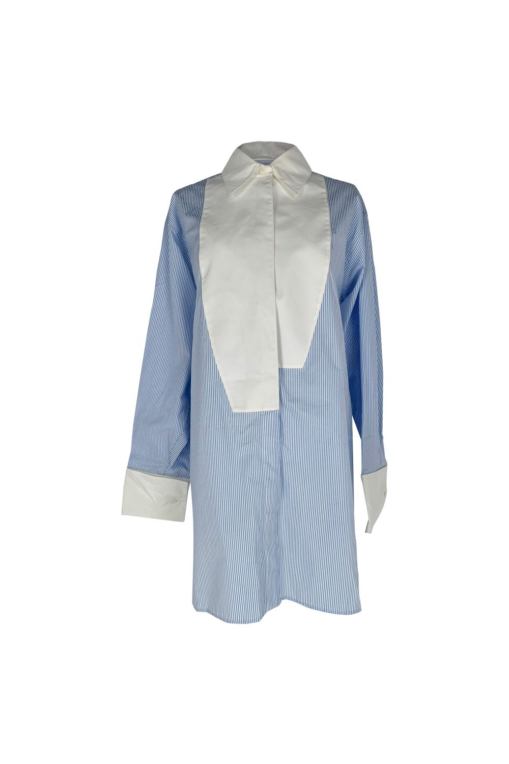 Loewe Pinstriped Button-Down Shirt in Blue Cotton