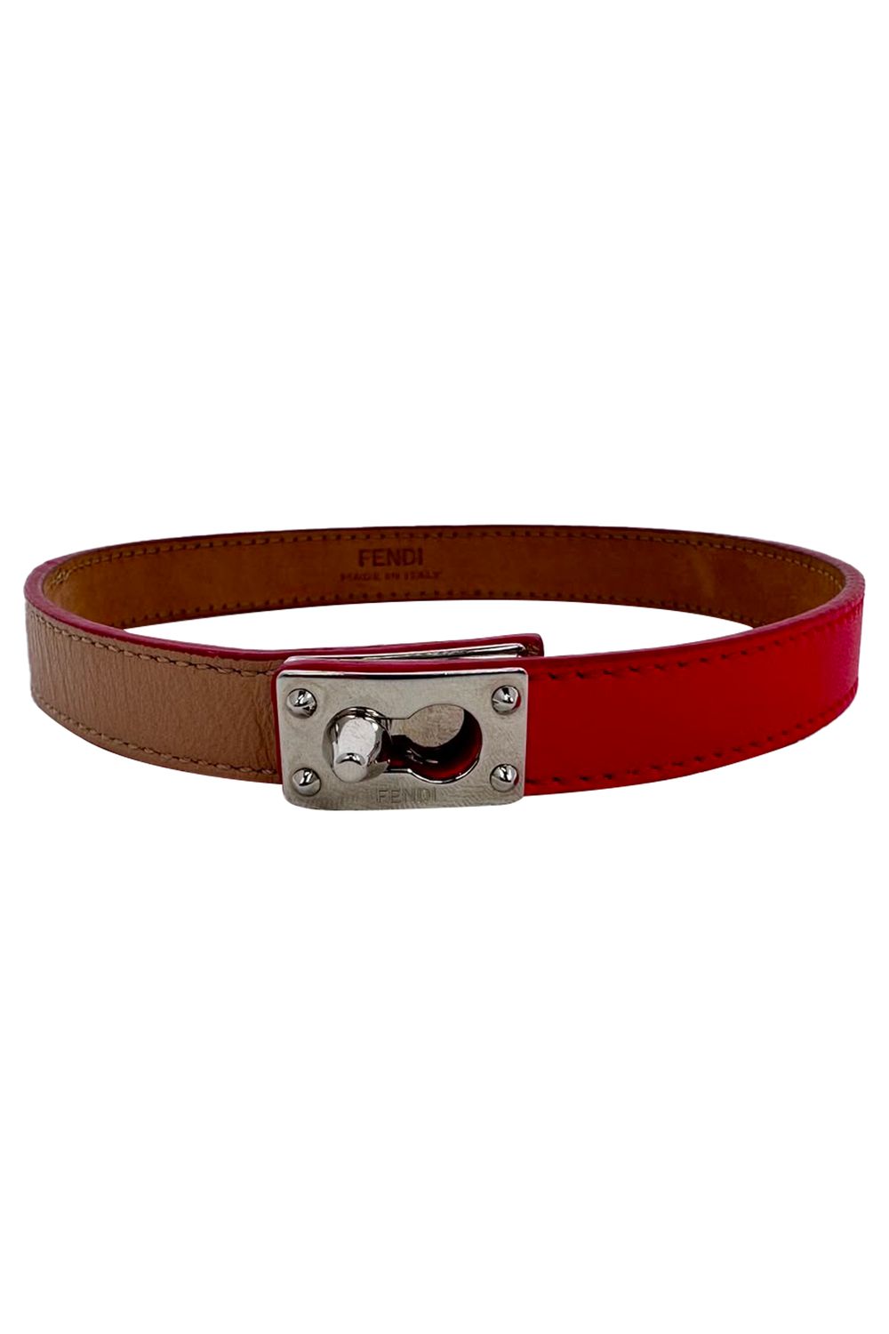 Fendi Double Wrap Bracelet in Multicolor Leather