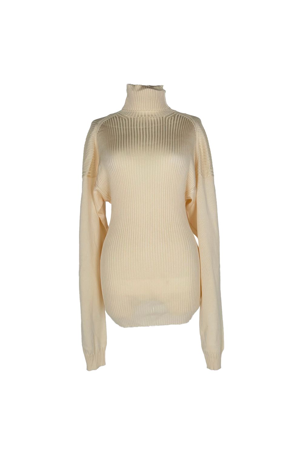 Bottega Turtleneck Sweater in Cream Silk