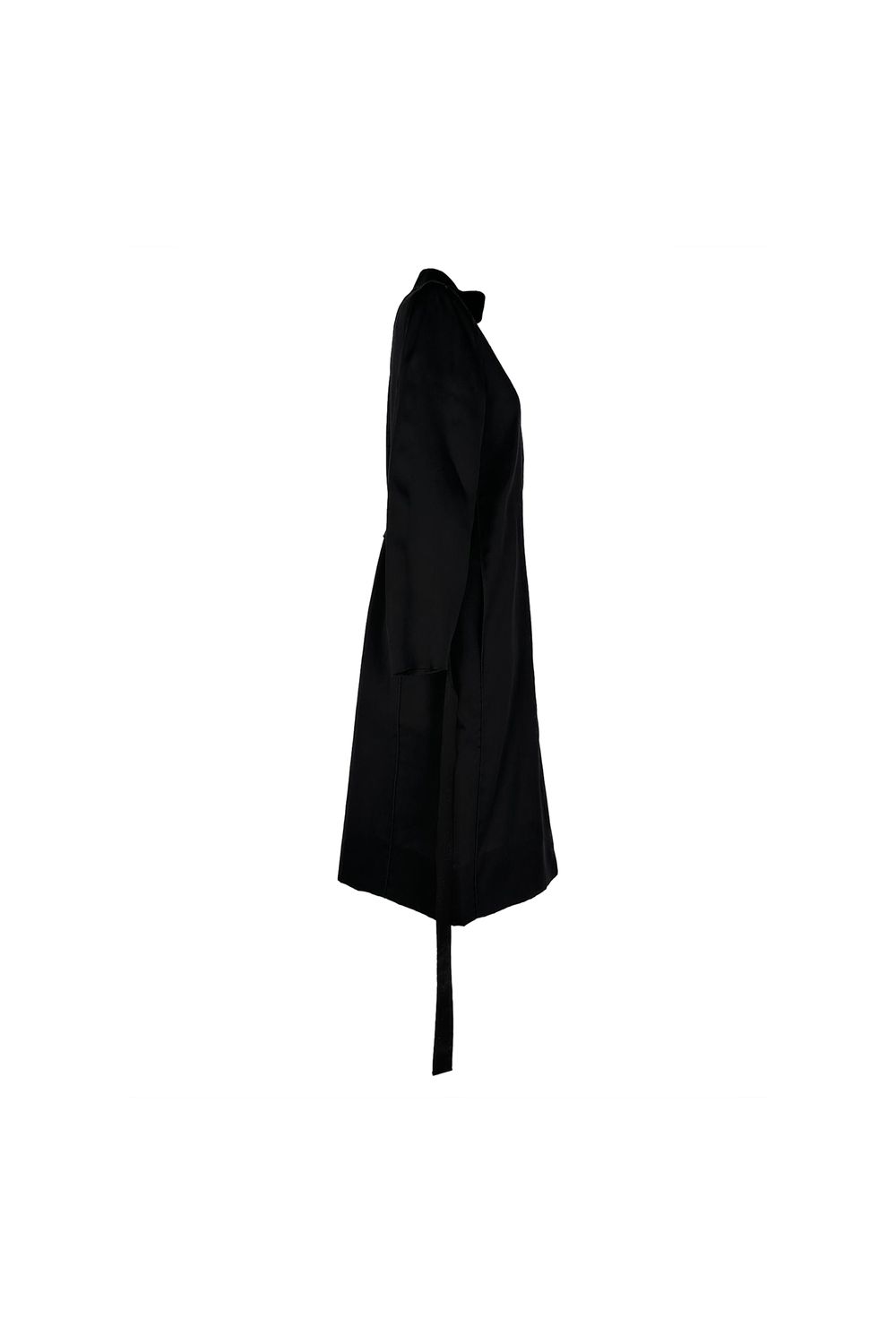 Dolce & Gabbana Belted Trench Coat in Black Silk