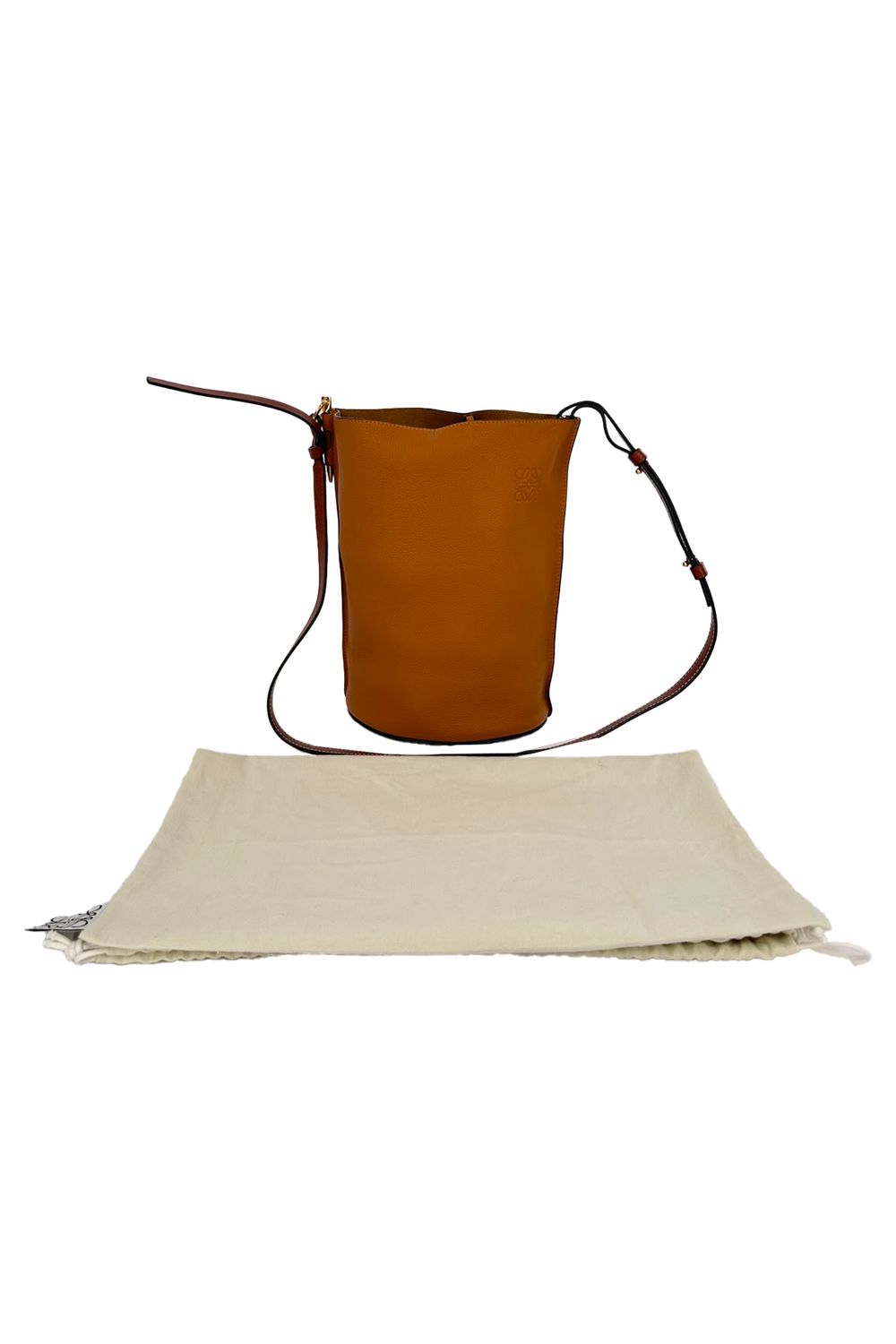 Loewe Gate Bucket Bag in Camel Leather