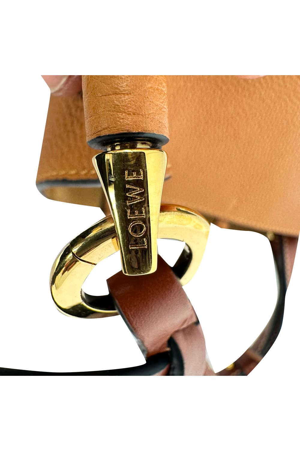 Loewe Gate Bucket Bag in Camel Leather